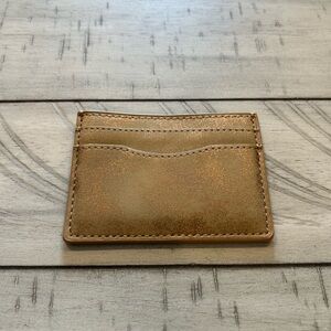 Gold Leather Card Holder